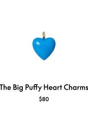 ROXANNE ASSOULIN The Big Puffy Heart Charm Blue